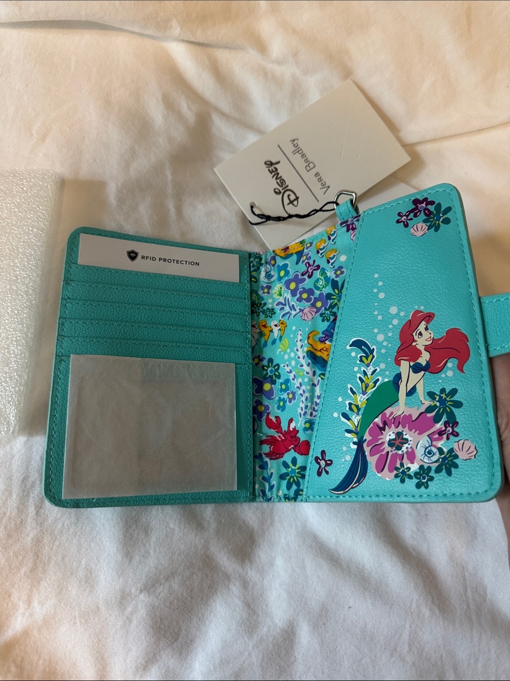 Vera Bradley X The Little Mermaid RFID Travel Passport Wallet - Picture 2 of 6